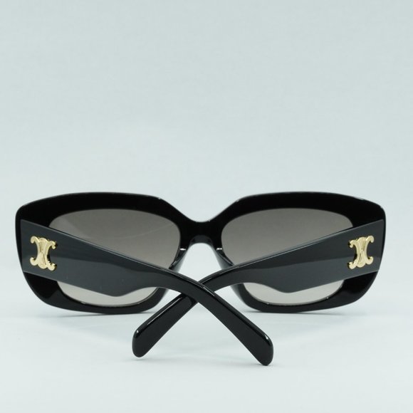 ? NEW CELINE CL40216U 01F TRIOMPHE  SHINY BLACK BROWN GRADIENT SUNGLASSES
